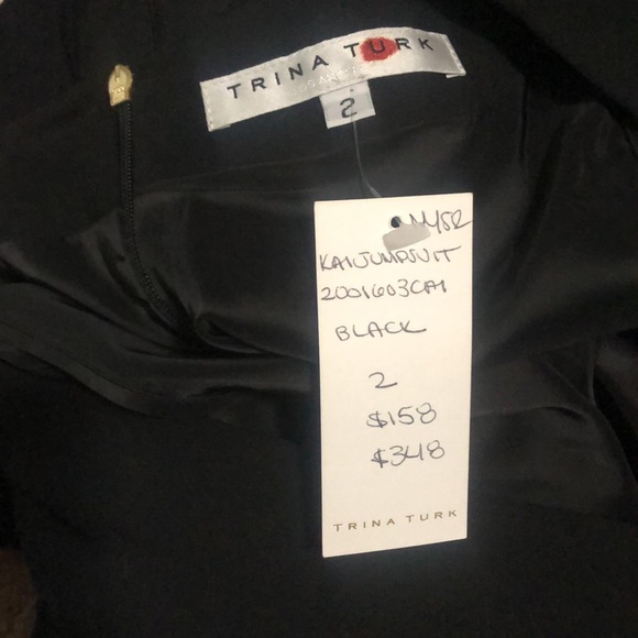 Trina Turk KAI Black Tie-Waist Jumpsuit - Picture 9 of 14